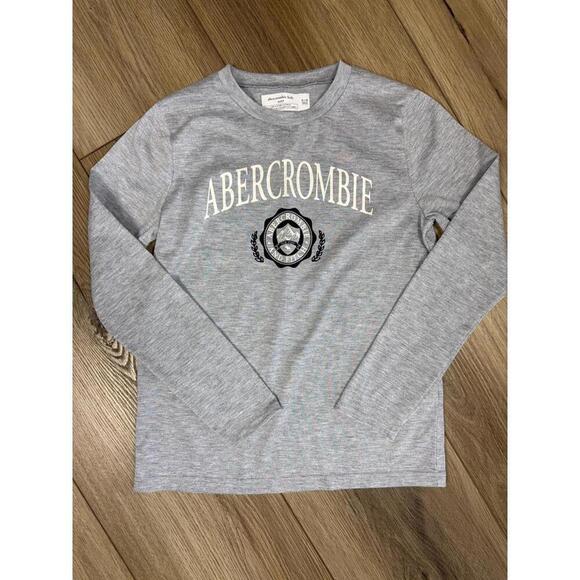 abercrombie kids Other - Abercrombie Kids Pajama Top Kids 10-12 Gray Long Sleeve Sleepwear Logo